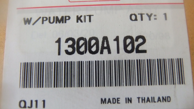 1300A102   WATER PUMP SHOGUN 3.2 2013 - 2017 200HP MODEL NEW OEM  COMMON RAIL MODEL  1